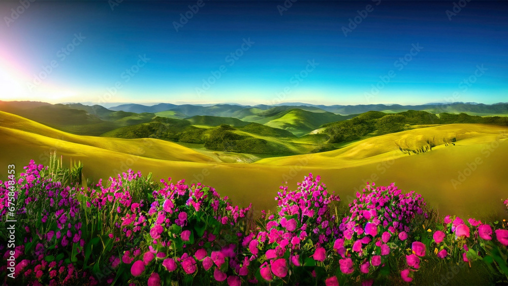 Obraz premium A stunning and picturesque natural background by Generative AI 