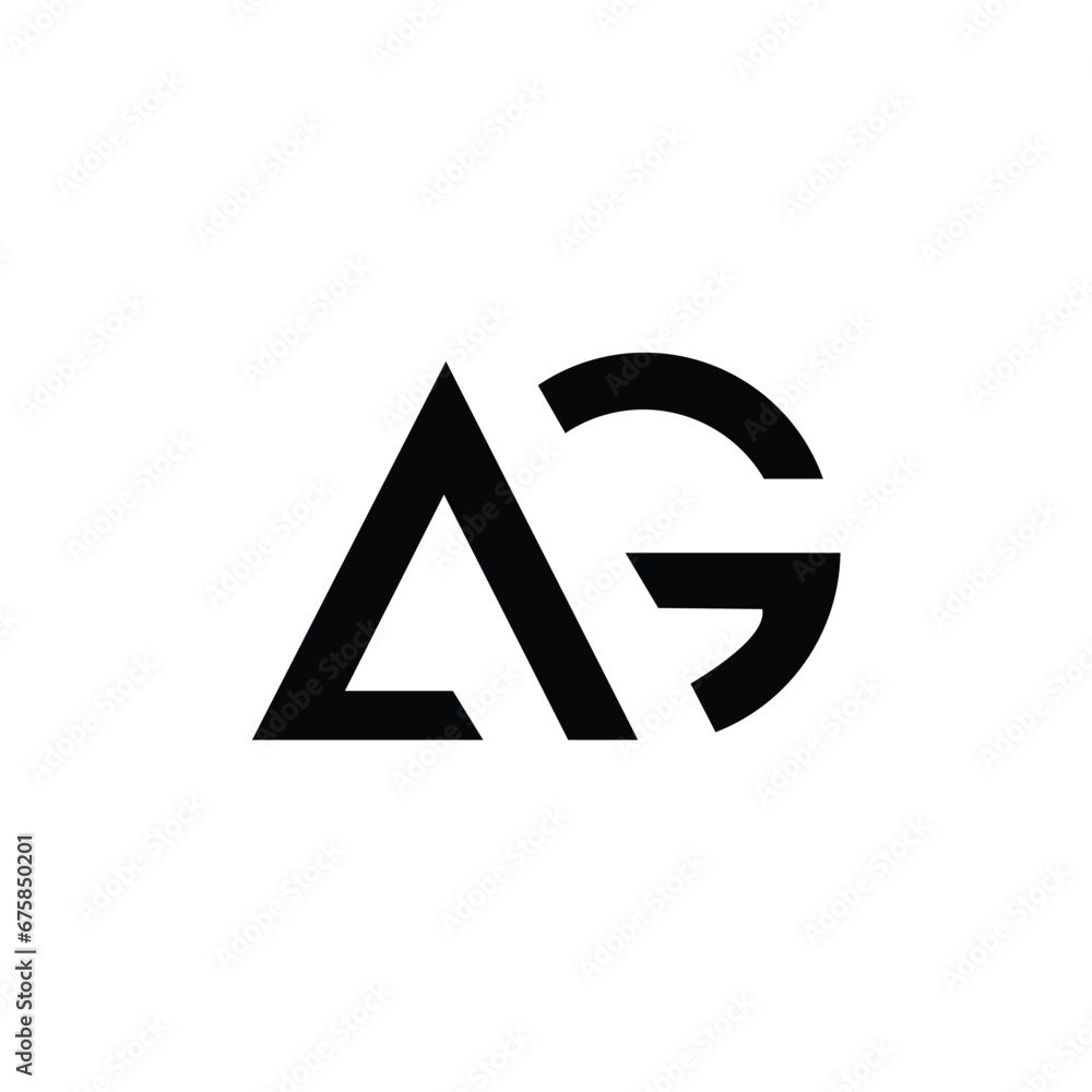 Initial Letter AG Logo or GA Monogram Logo Design Vector file EPS, simple elegant AG icon logo letter Initial Letter AG Logo or GA Monogram Logo Design Vector file EPS, simple elegant AG icon logo letter