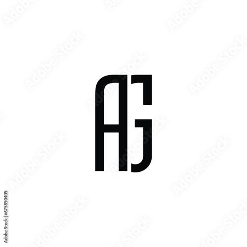 Alphabet letter icon logo AG. simple elegant AG icon logo letter