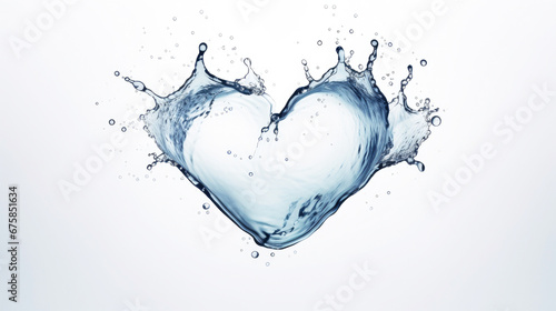 Wallpaper Mural Closeup of water splash showing a heart in water isolated on white background Torontodigital.ca