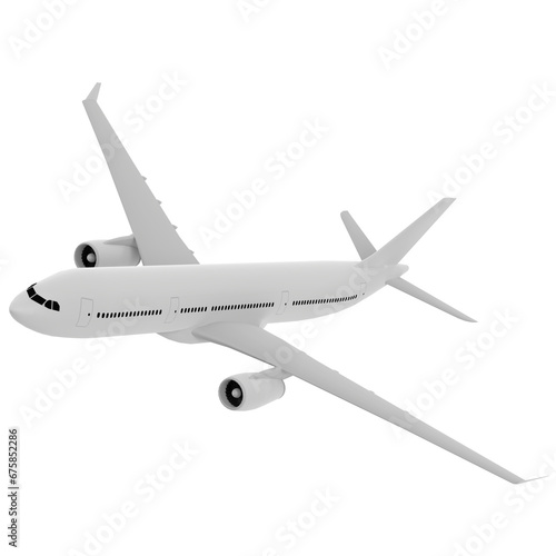 3D rendering illustration of an airliner