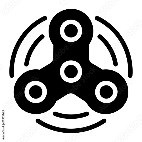 fidget spinner glyph icon