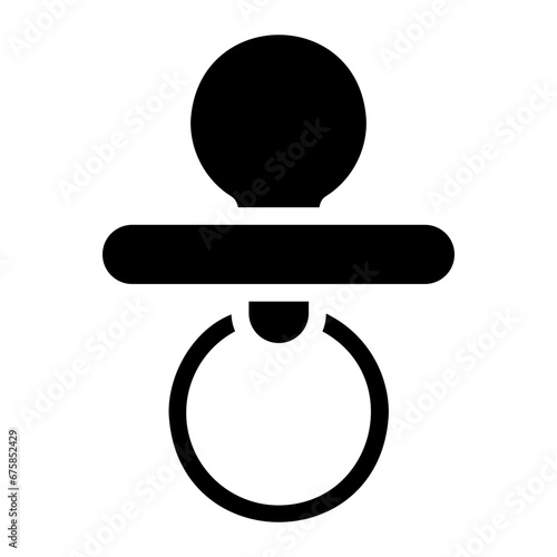 pacifier glyph icon