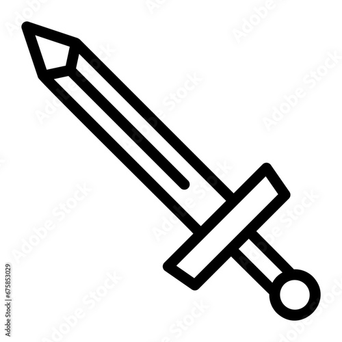 sword line icon
