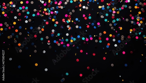 colorful confetti for celebration ,festive,party,carnival ,black background 