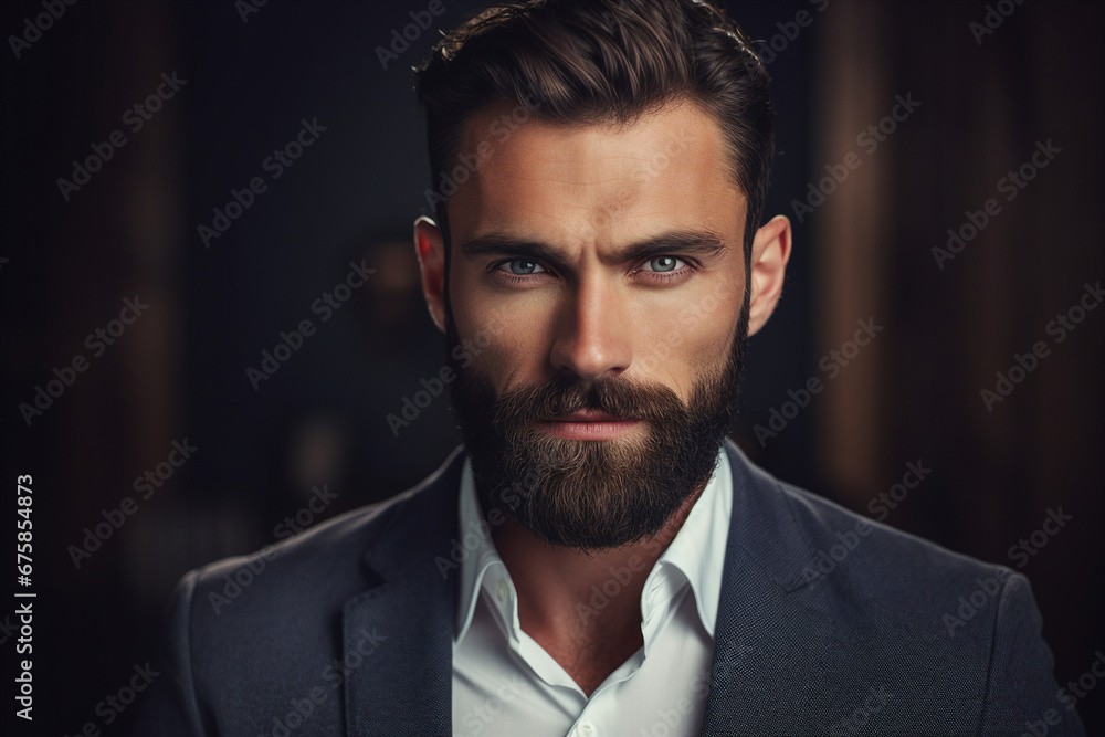 Generative AI handsome successful nice man created with modern technology