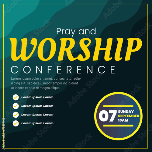 Vector Pray and Worship Conference Social media