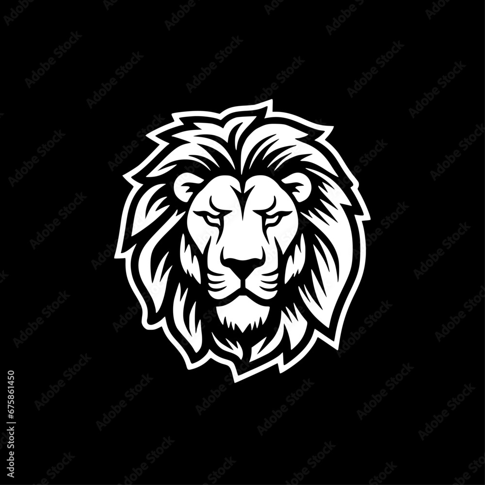 Lion - Minimalist and Flat Logo - Vector illustration