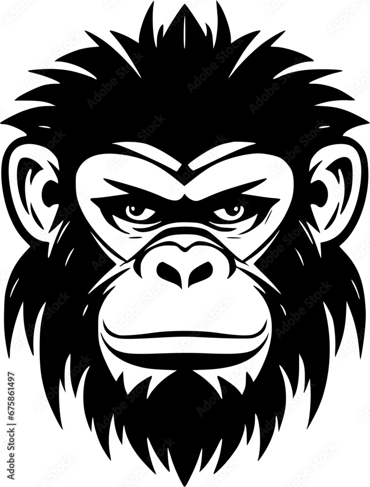 Monkey | Minimalist and Simple Silhouette - Vector illustration Monkey | Minimalist and Simple Silhouette - Vector illustration