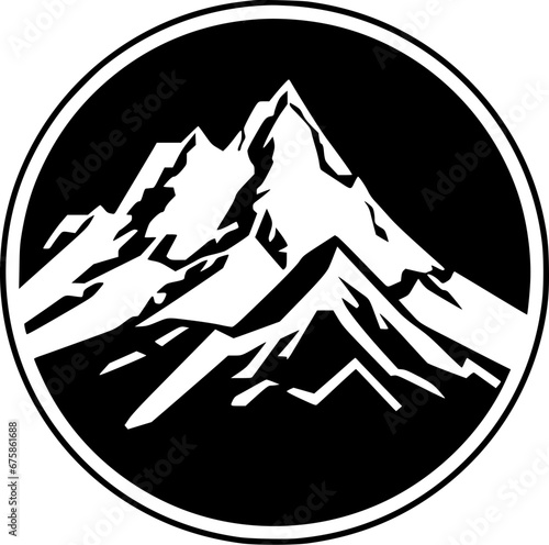 Mountain Range | Black and White Vector illustration