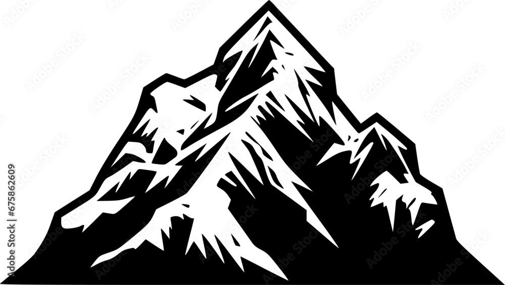 Fototapeta premium Mountain | Minimalist and Simple Silhouette - Vector illustration