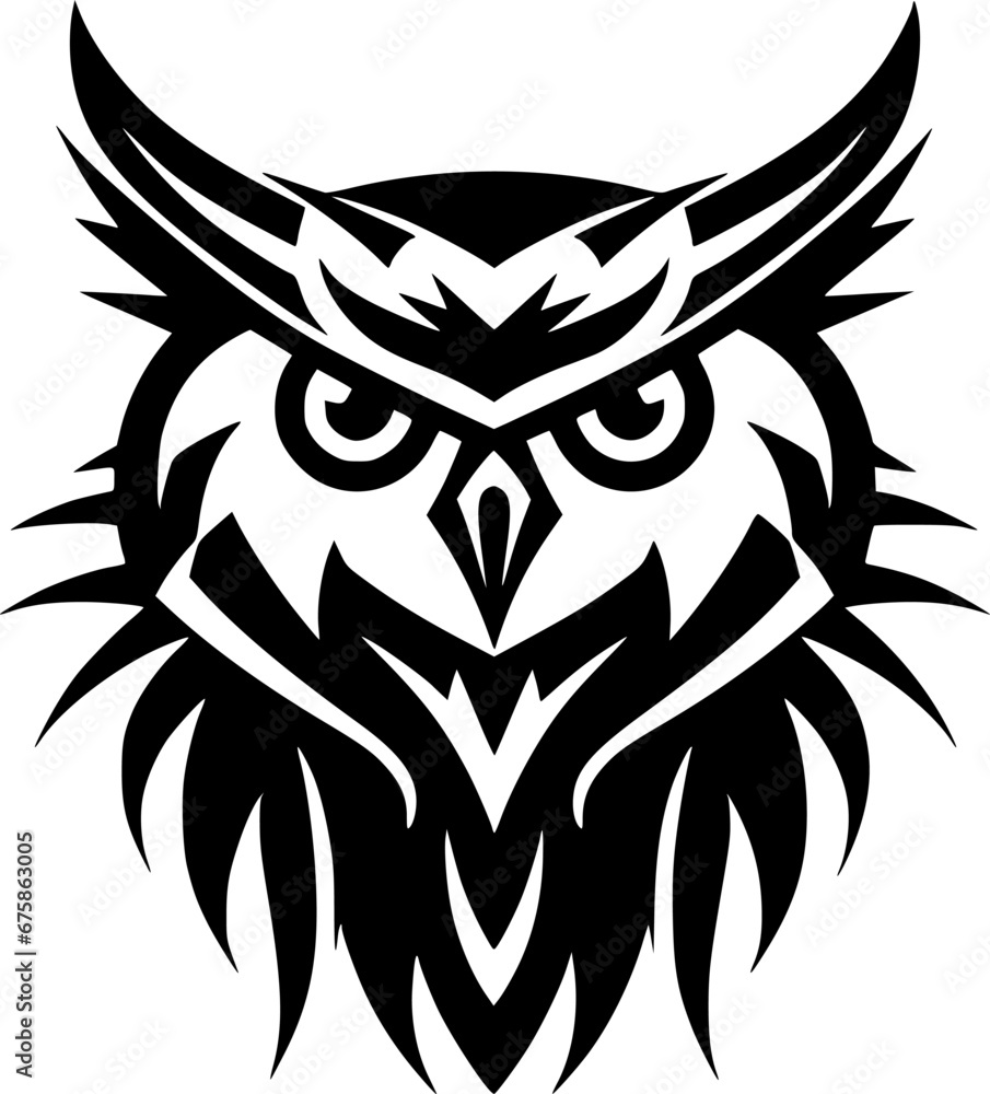 Fototapeta premium Owl - Minimalist and Flat Logo - Vector illustration