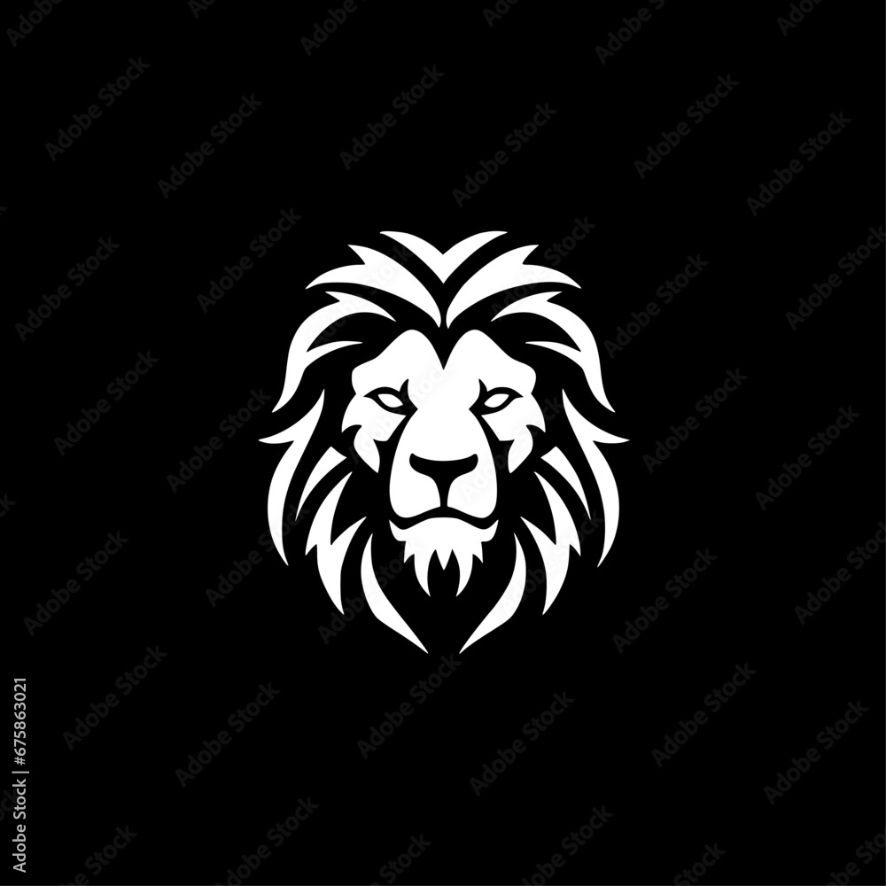 Lion - Black and White Isolated Icon - Vector illustration Lion - Black and White Isolated Icon - Vector illustration