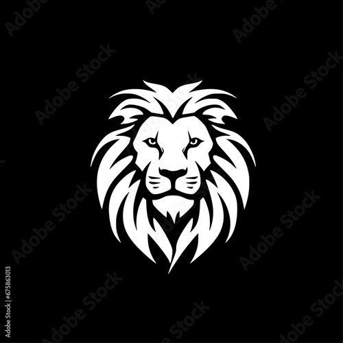 Wallpaper Mural Lion - Black and White Isolated Icon - Vector illustration Torontodigital.ca