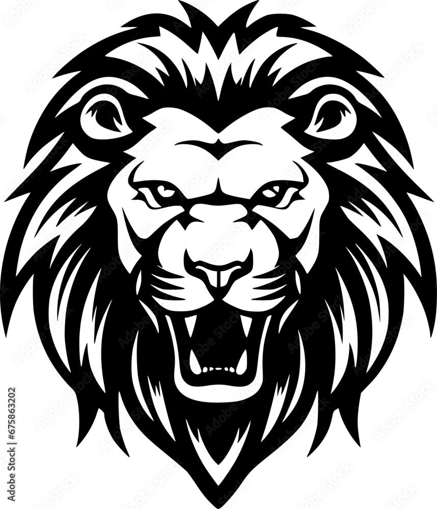 Obraz premium Lion | Minimalist and Simple Silhouette - Vector illustration