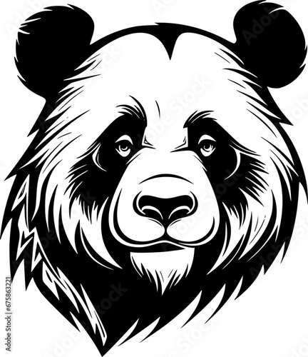 Panda - High Quality Vector Logo - Vector illustration ideal for T-shirt graphic