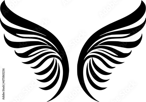 Angel Wings | Minimalist and Simple Silhouette - Vector illustration
