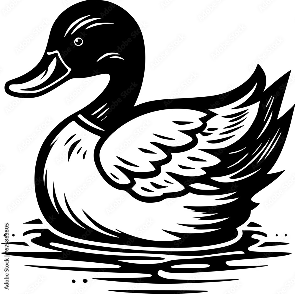 Duck - Minimalist and Flat Logo - Vector illustration Duck - Minimalist and Flat Logo - Vector illustration