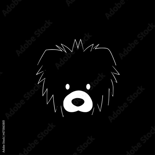 Dog - Black and White Isolated Icon - Vector illustration
