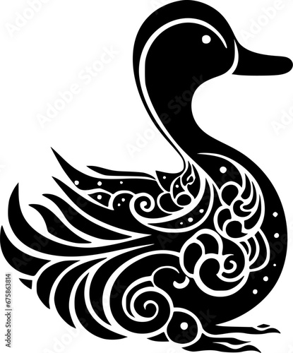 Duck - High Quality Vector Logo - Vector illustration ideal for T-shirt graphic