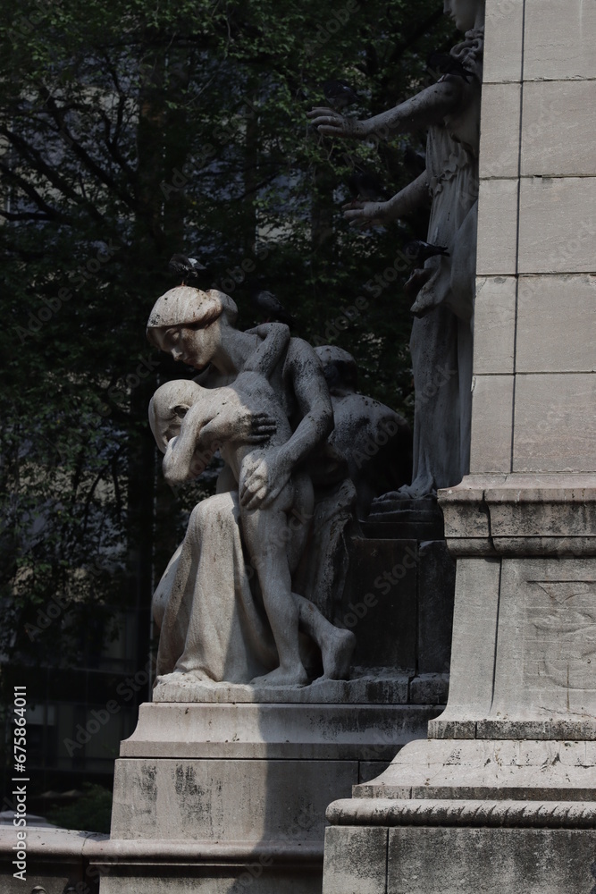 Statue in a park of New York City Statue in a park of New York City