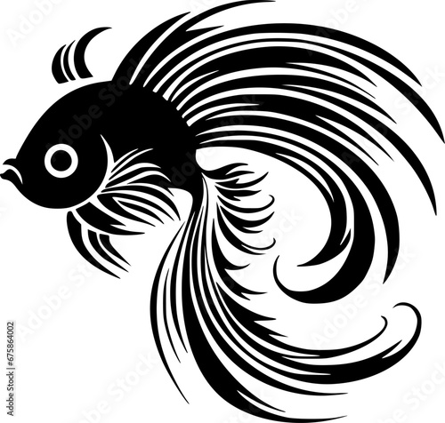 Fish - Minimalist and Flat Logo - Vector illustration