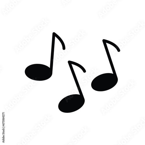music icon musical note vector icon 