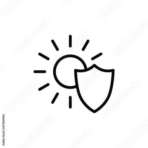 Sunscreen icon vector spf icon sun protection cosmetic cream Skin Protection