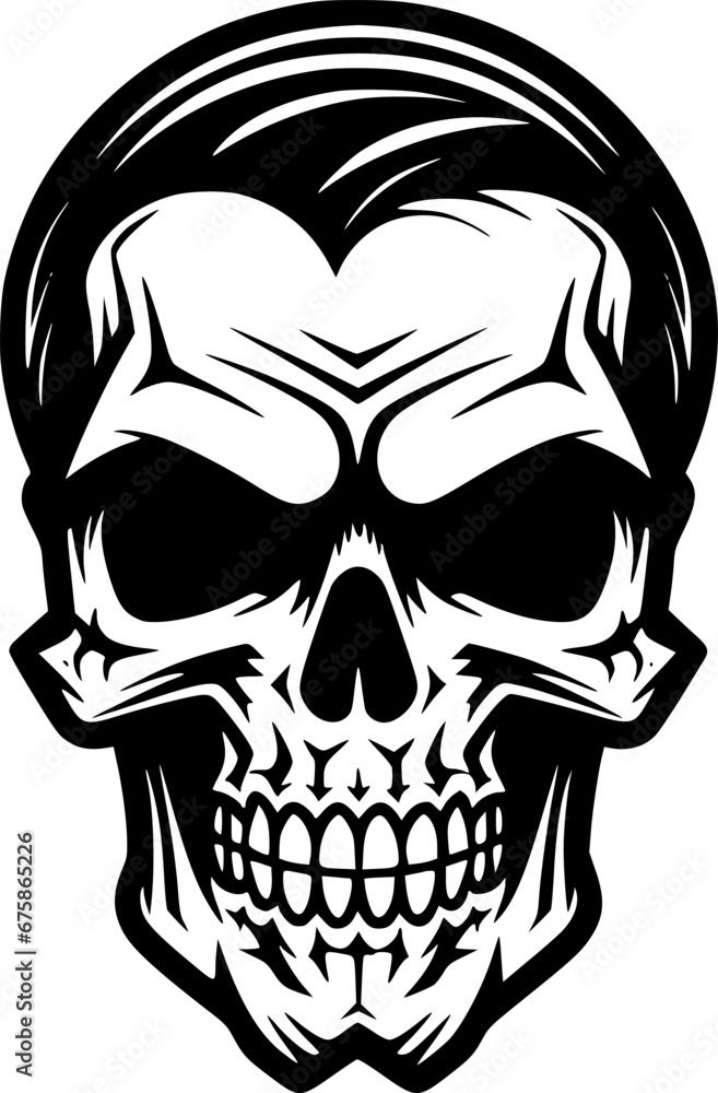 Fototapeta premium Skull | Minimalist and Simple Silhouette - Vector illustration