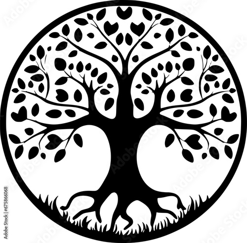 Tree - Minimalist and Flat Logo - Vector illustration