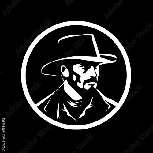 Western | Black and White Vector illustration