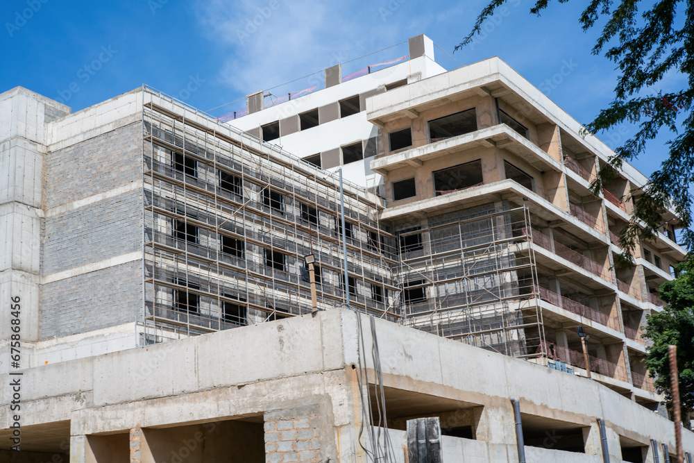 Immeuble en construction dans le centre de Dakar au Sénégal en Afrique occidentale Immeuble en construction dans le centre de Dakar au Sénégal en Afrique occidentale