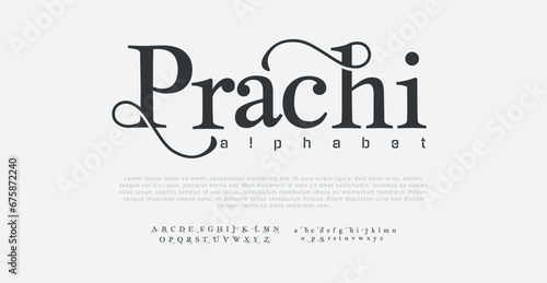 Elegant Font Uppercase Lowercase and Number. Classic Lettering Minimal Fashion Designs. Typography modern serif fonts regular decorative vintage concept. vector illustration 