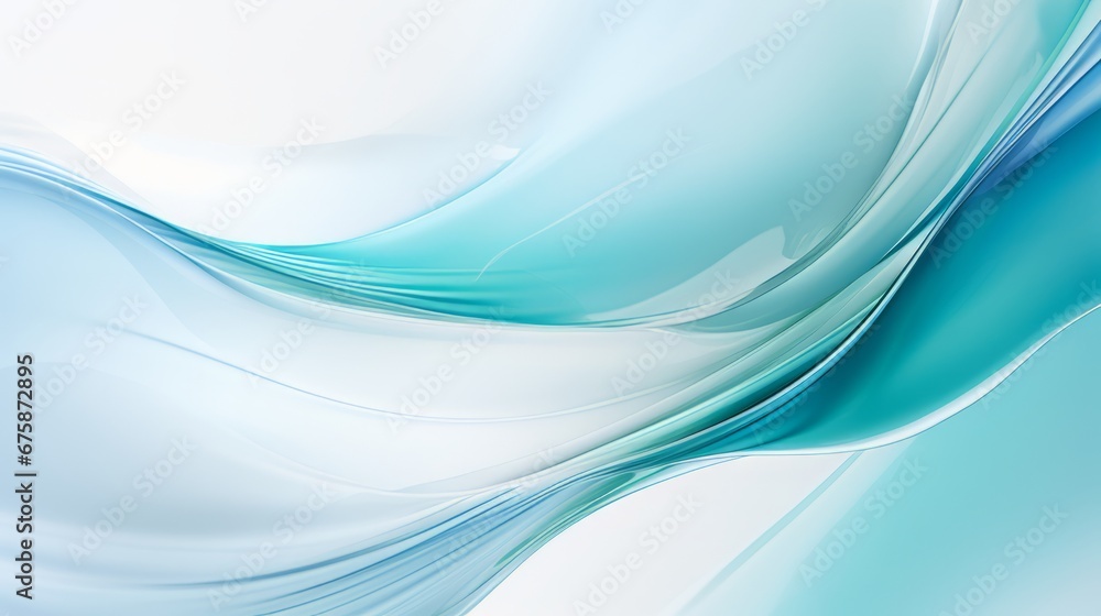 Fototapeta premium Generative AI image of a wave of blue liquid