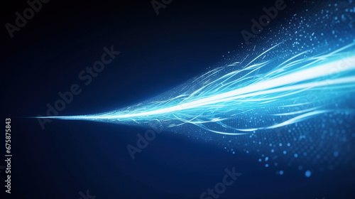 Abstract light effect background with strings of light merging together