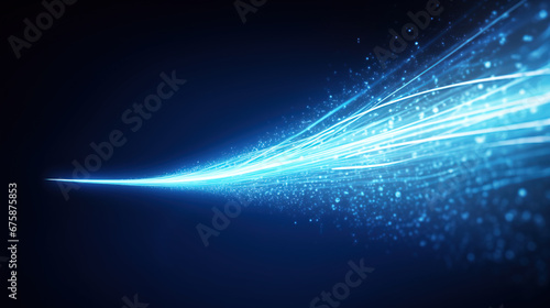 Abstract concentrated light rays in a single bright peak