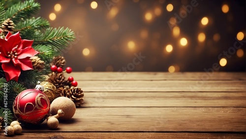 Beautiful Christmas background with copy space