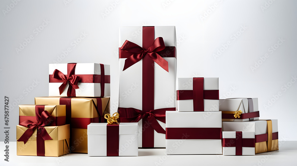 Fototapeta premium gift box with red ribbon
