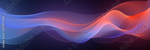 Generative AI image of blue waves and purple waves, in the style of light red and amber, smokey background