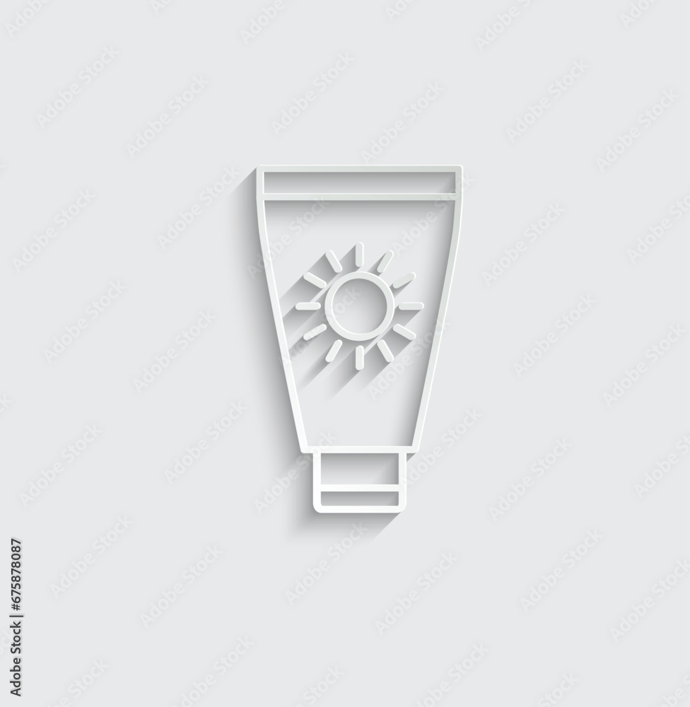 Sunscreen icon vector spf icon sun protection cosmetic cream Skin Protection Sunscreen icon vector spf icon sun protection cosmetic cream Skin Protection