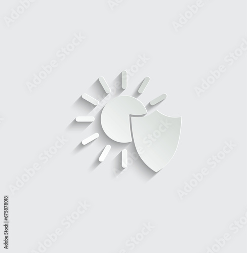 Sunscreen icon vector spf icon sun protection cosmetic cream Skin Protection