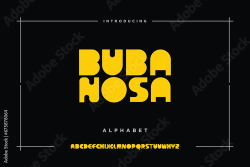 Abstract minimal modern alphabet fonts. Typography technology vector illustration