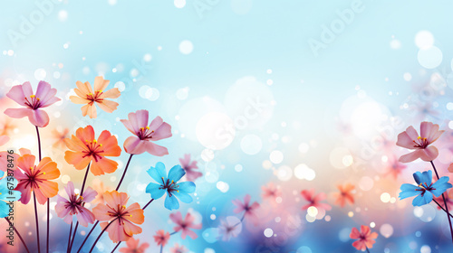 Flowers-themed Background, Perfect for Adding Personal Touches and Text