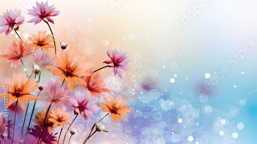 Flowers-themed Background  Perfect for Adding Personal Touches and Text