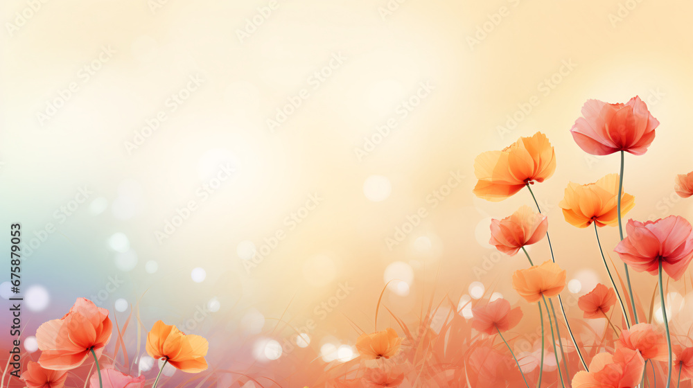 Fototapeta premium Beautiful Background Illustrating the Splendor of Blossoming Flowers for Engaging Visuals