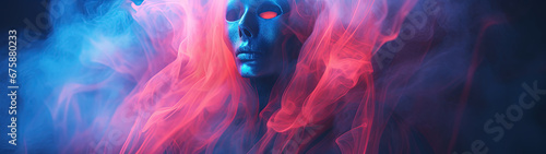 Spectral Vision: A Colorful and Stunning Ghostly Display, Ideal for Screensavers and Desktop Backgrounds 