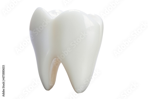 a healthy white tooth isolated on transparent background