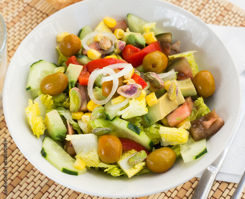 Fresh vegetarian healthy vegetable salad