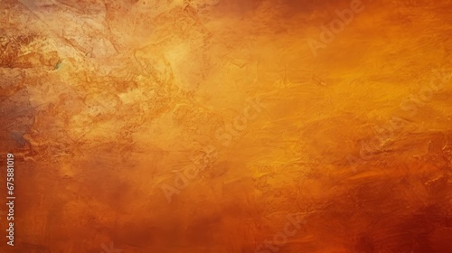 Generative AI image of a Dark orange brown yellow abstract texture. rustic style wall, Gradient. Cherry gold vintage elegant background with space for design. Halloween, Thanksgiving, autumn