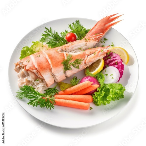 Crab Leg with Salad